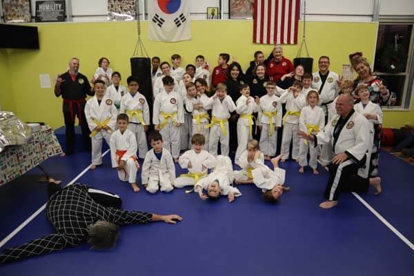 Junior martial arts students